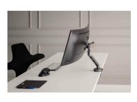 Bakker Elkhuizen Flexible Single - Monteringssæt - justerbar arm med mekanisk fjeder - for Monitor - aluminium, stål, ABS plastic, termoplastisk gummi (TPR), polyamid (PA6) - mørkegrå - skærmstørrelse: 17-35 (for flat screen), 17-32 (for curved screen) - skrivebordsmonterbar