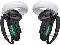 Controller-cover med batterihul og Kiwi Design Q1 PRO-2.2-håndtag til Meta Quest 2 sort