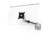 Durable skærmholder med arm til 1 skærm, vægbeslag, sølv