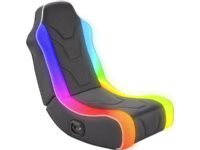 X Rocker Chimera RGB 2.0 Floor Rocker gaming-gulvstol til børn og teenagere med lydsystem og RGB-belysning - sort
